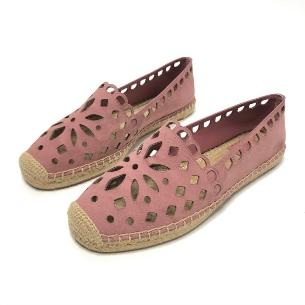 Tory Burch Rose Suede May Espadrilles